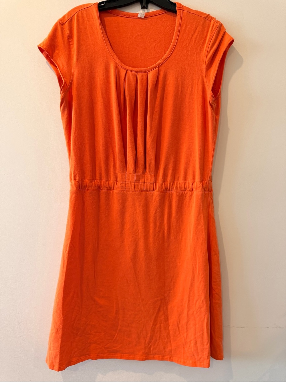 lululemon athletica Orange Cap Sleeve Pleated Waist Dress